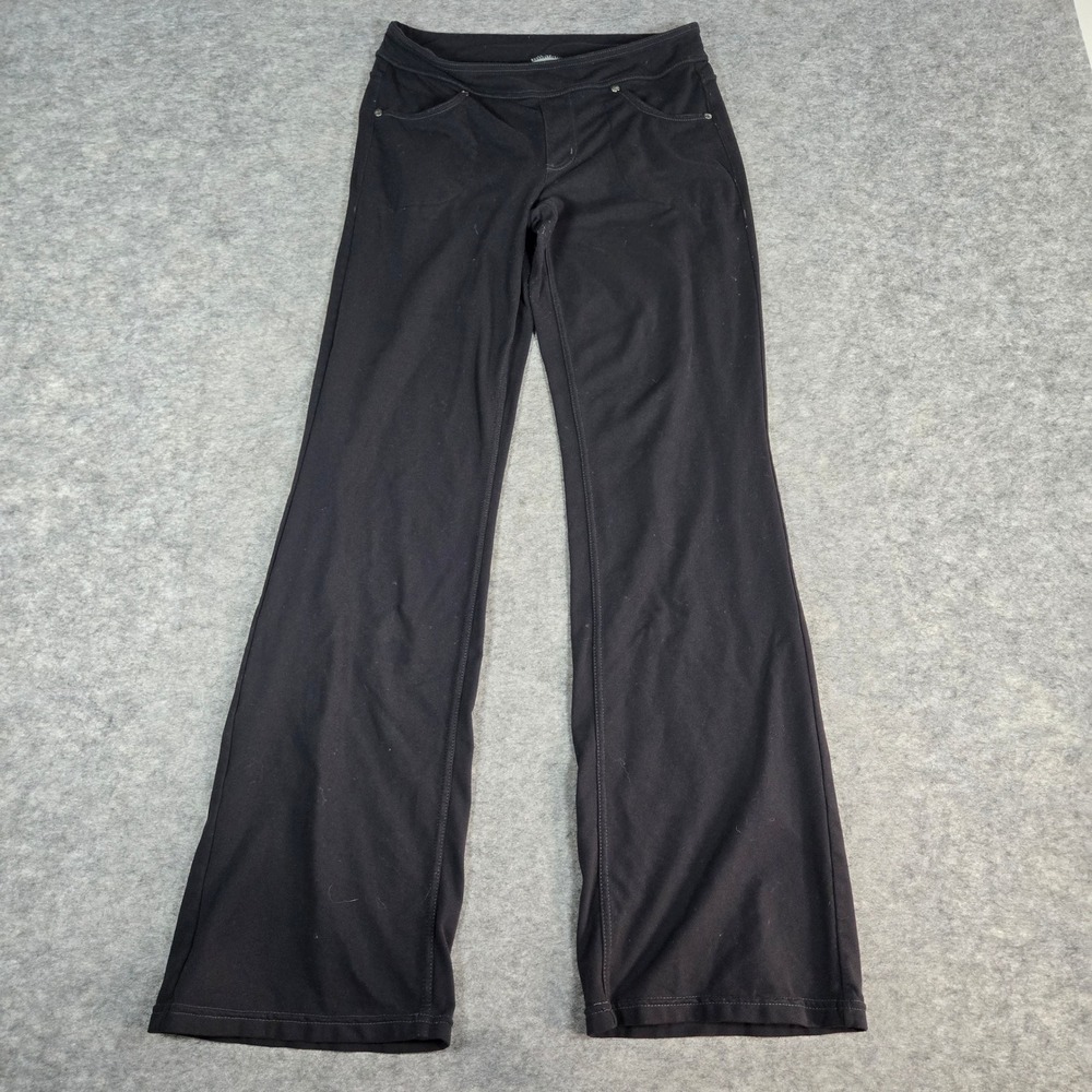 Athleta Black Supplex Bootcut Yoga Pants Women's Small Contrast Stitch Flare